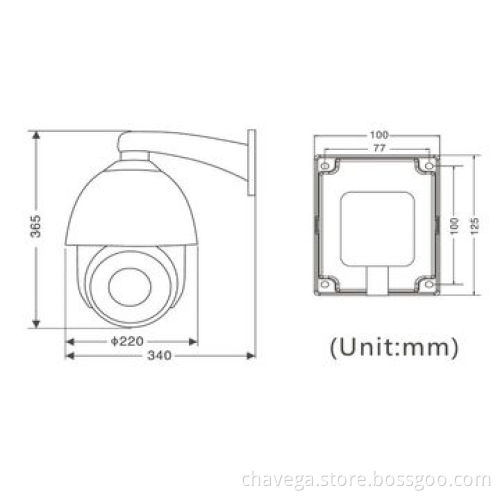 6" Smart Outdoor IR Auto Tracking High Speed PTZ Camera